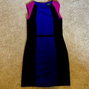 Super cute Tahari color block sleeveless work dress.  Size 6